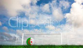 Composite image of football in algeria colours