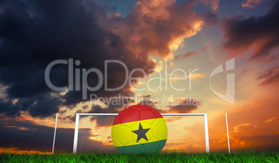 Composite image of football in ghana colours