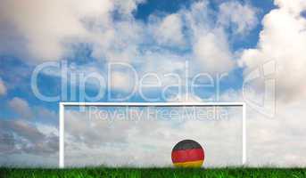 Composite image of football in germany colours