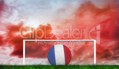 Composite image of football in france colours