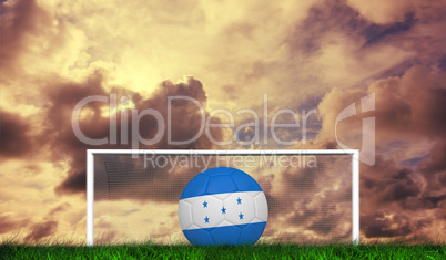 Composite image of football in honduras colours