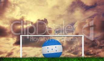 Composite image of football in honduras colours