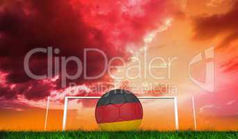 Composite image of football in germany colours