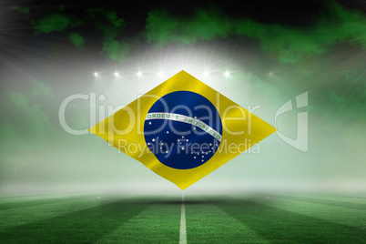 Composite image of digitally generated brazilian national flag