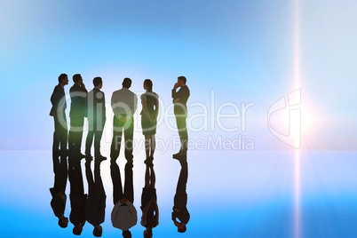 Composite image of business colleagues standing