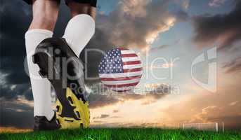Composite image of football boots