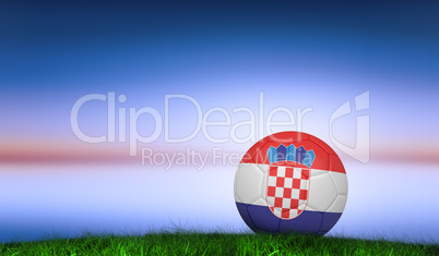 Composite image of football in croatia colours