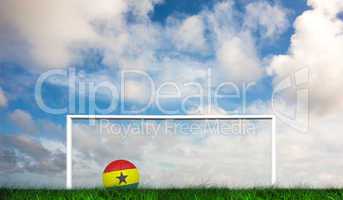 Composite image of football in ghana colours