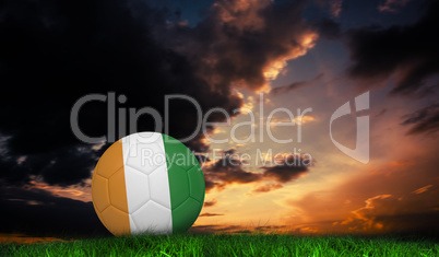 Composite image of football in ivory coast colours