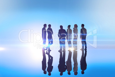 Composite image of business colleagues standing