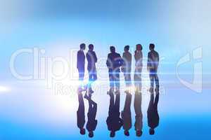 Composite image of business colleagues standing