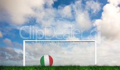 Composite image of football in italy colours