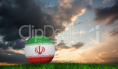 Composite image of football in iran colours