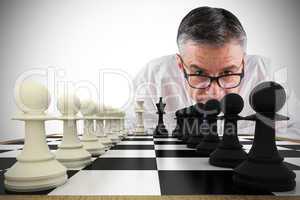 Composite image of focused businessman