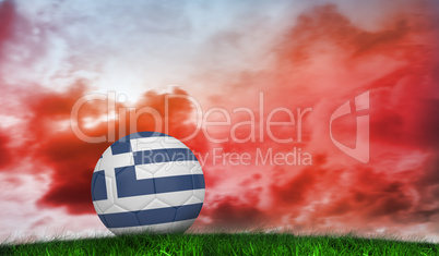 Composite image of football in greece colours Composite image of football in greece colours