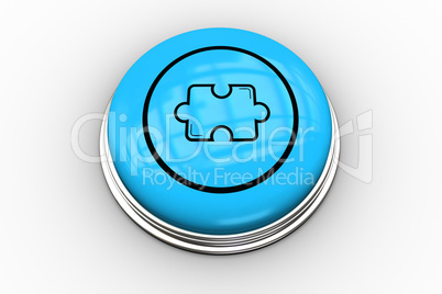Jigsaw graphic on blue button