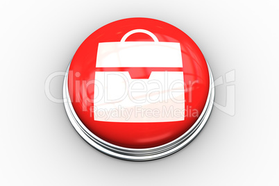 Composite image of shopping bag graphic on button