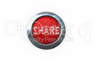 Share on digitally generated red push button