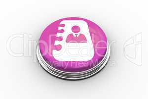 Composite image of businessman on notepad graphic on button