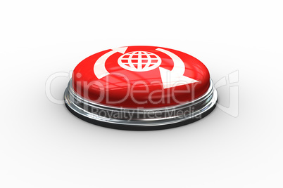 Composite image of sphere and arrows graphic on button