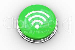 Composite image of wifi symbol graphic on button