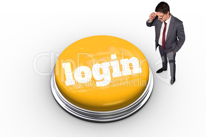 Login against white background with vignette