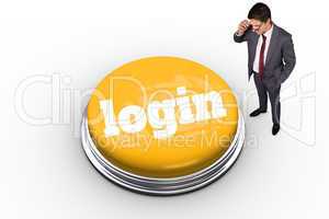 Login against white background with vignette
