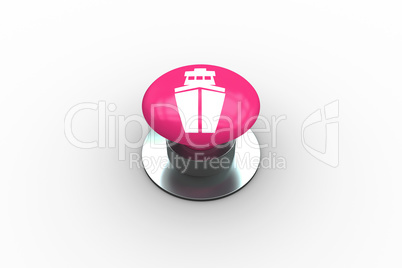 Composite image of ship graphic on button