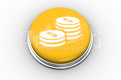 Composite image of coins graphic on button