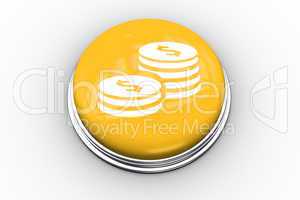 Composite image of coins graphic on button