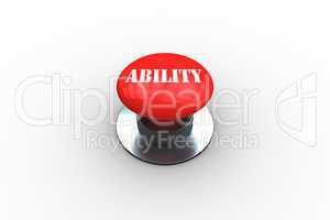 Ability on digitally generated red push button