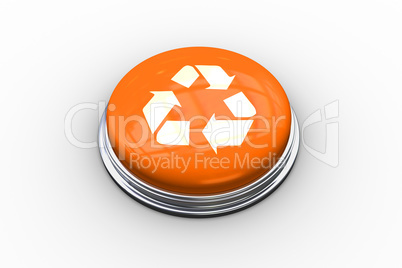 Composite image of recycling symbol graphic on button