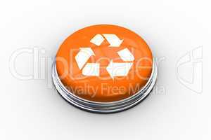 Composite image of recycling symbol graphic on button