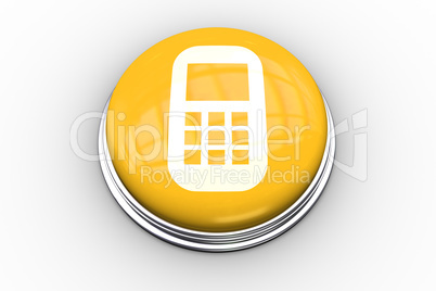 Composite image of smartphone graphic on button