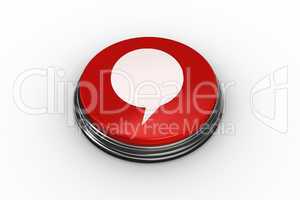 Composite image of speech bubble graphic on button