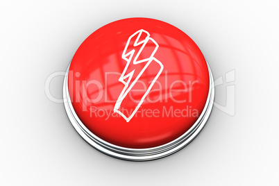 Composite image of lightning bolt graphic on button