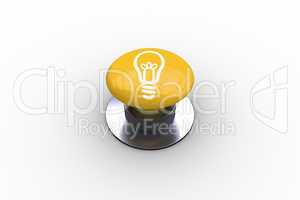 Composite image of light bulb graphic on button