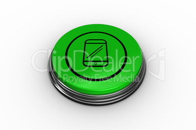 Composite image of smartphone graphic on button