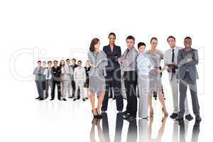 Composite image of business people