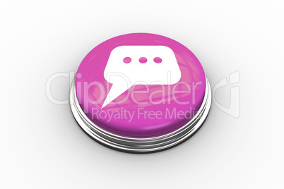 Composite image of speech bubble graphic on button