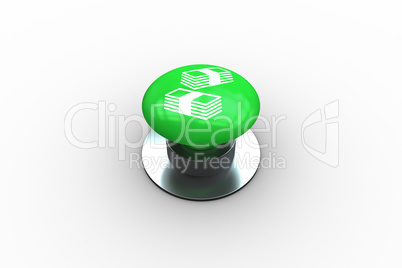 Composite image of cash graphic on button