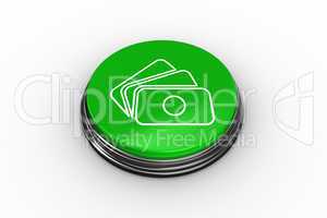 Composite image of money graphic on button