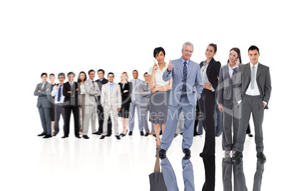 Composite image of business people