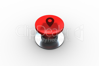 Composite image of map marker graphic on button