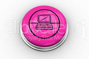 Laptop graphic on pink button