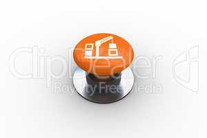 Composite image of heavy machinery graphic on button