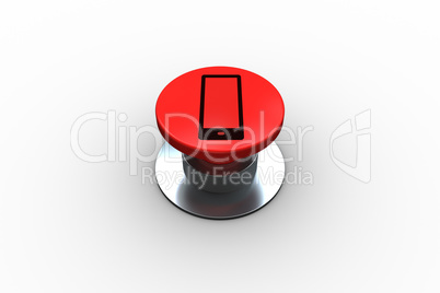 Composite image of smartphone graphic on button