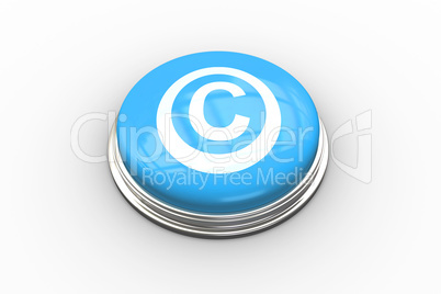 Composite image of copyright symbol graphic on button