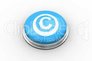 Composite image of copyright symbol graphic on button