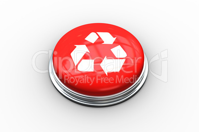 Composite image of recycling symbol on button